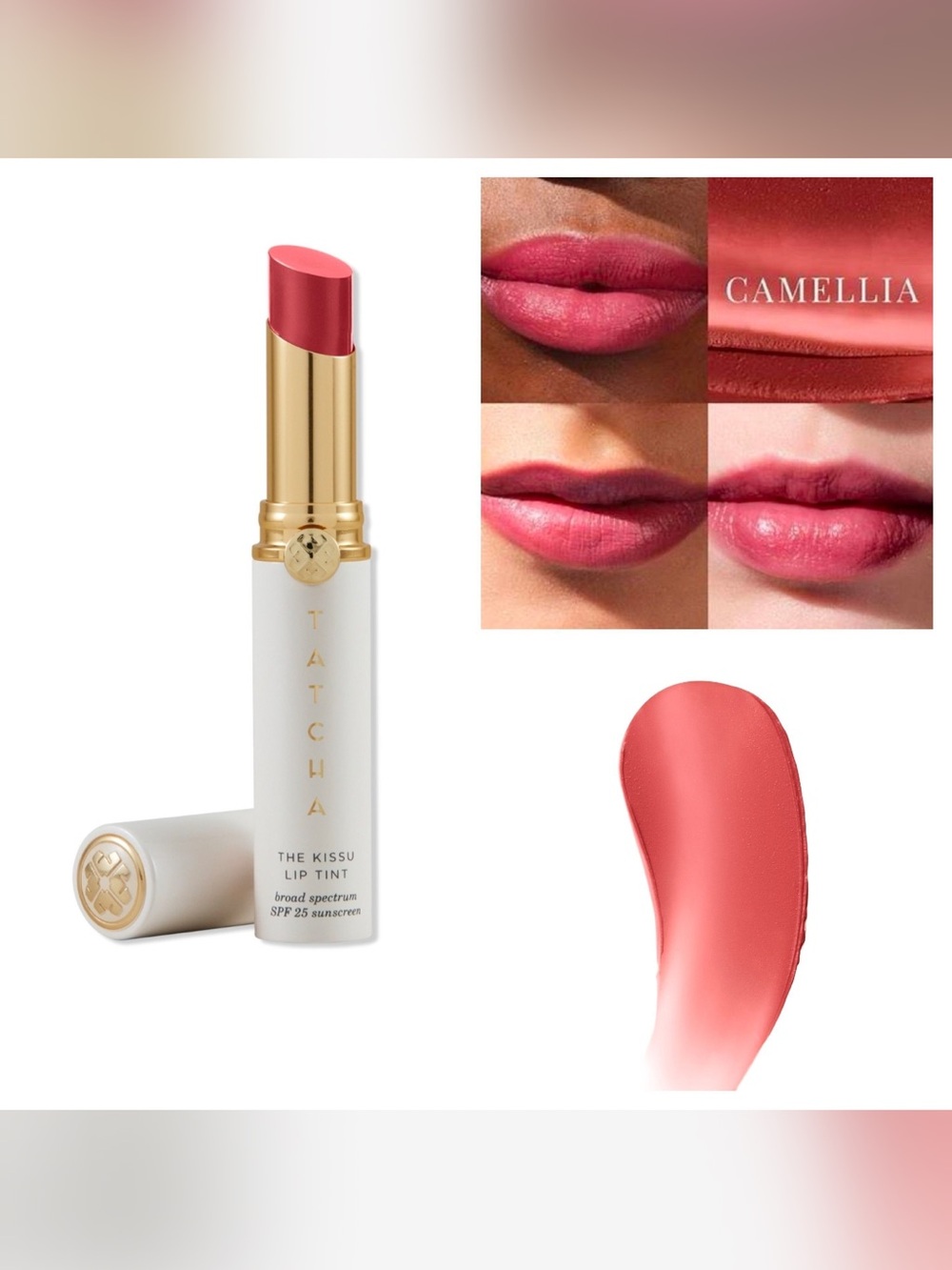 Tatcha the Kissu Lip Tint in Camelia NIB